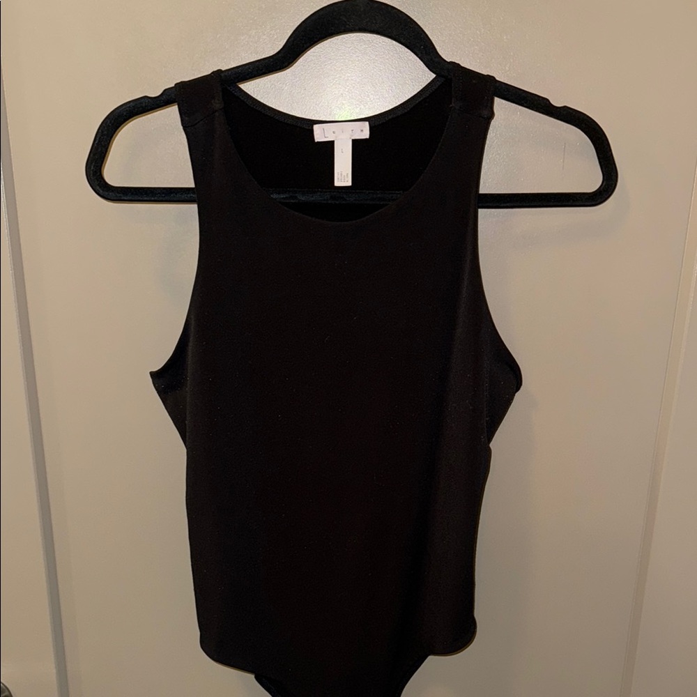 Leith Black Sleeveless Bodysuit